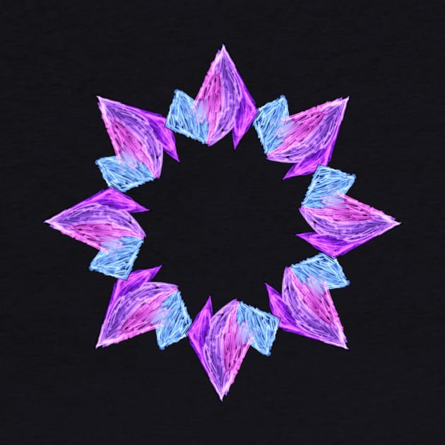 Violet and blue mandala by Meo Design